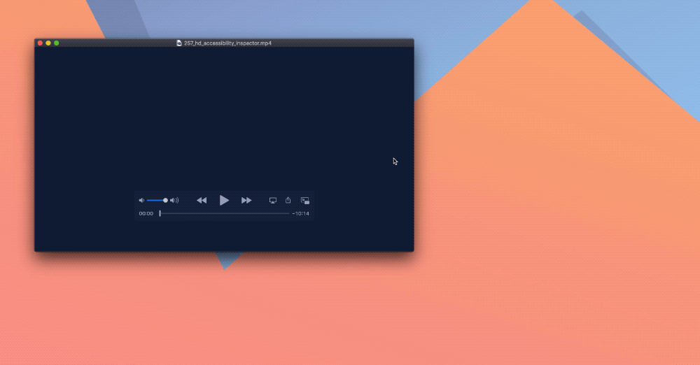 Animated gif showing Pipvid triggering QuickTime's native PiP mode