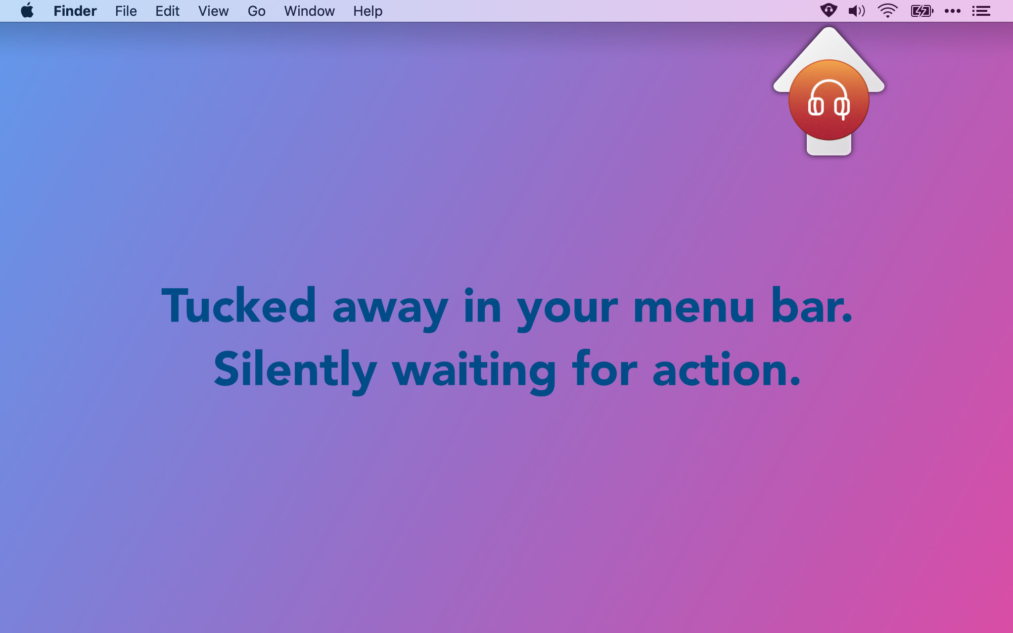 Screenshot of a desktop running Relax in the menu bar