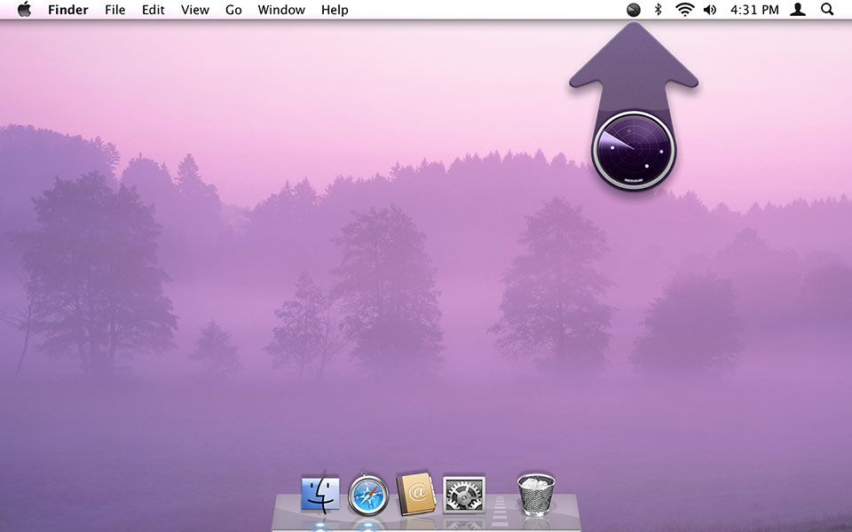 Coucou sits in your menu bar